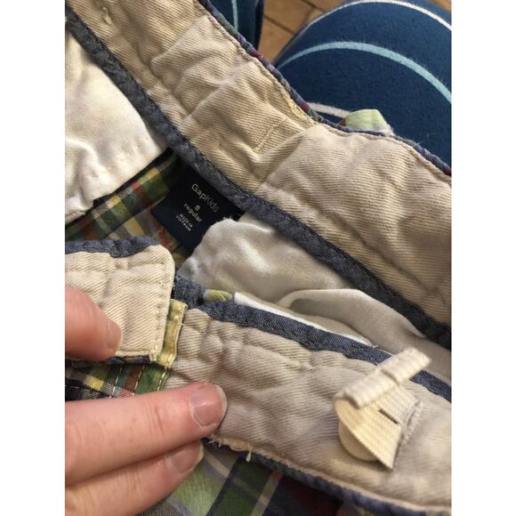 Gap Blue Red Yellow Plaid Shorts size 8 - Picture 2 of 3